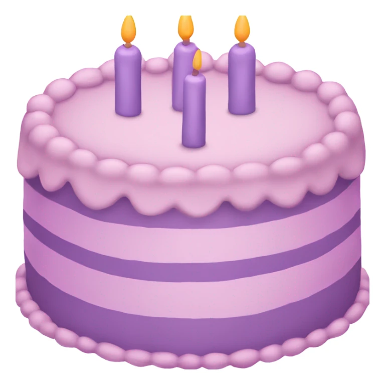 Aestetic light purple birthday cake  sticker