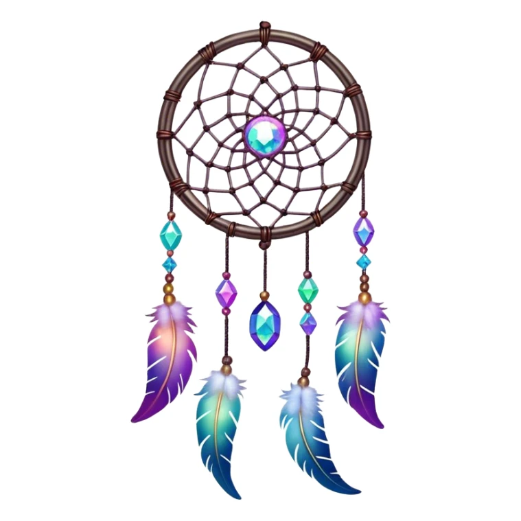 Iridescent nebula Dreamcatcher-suncatcher hanging from a wire  sticker