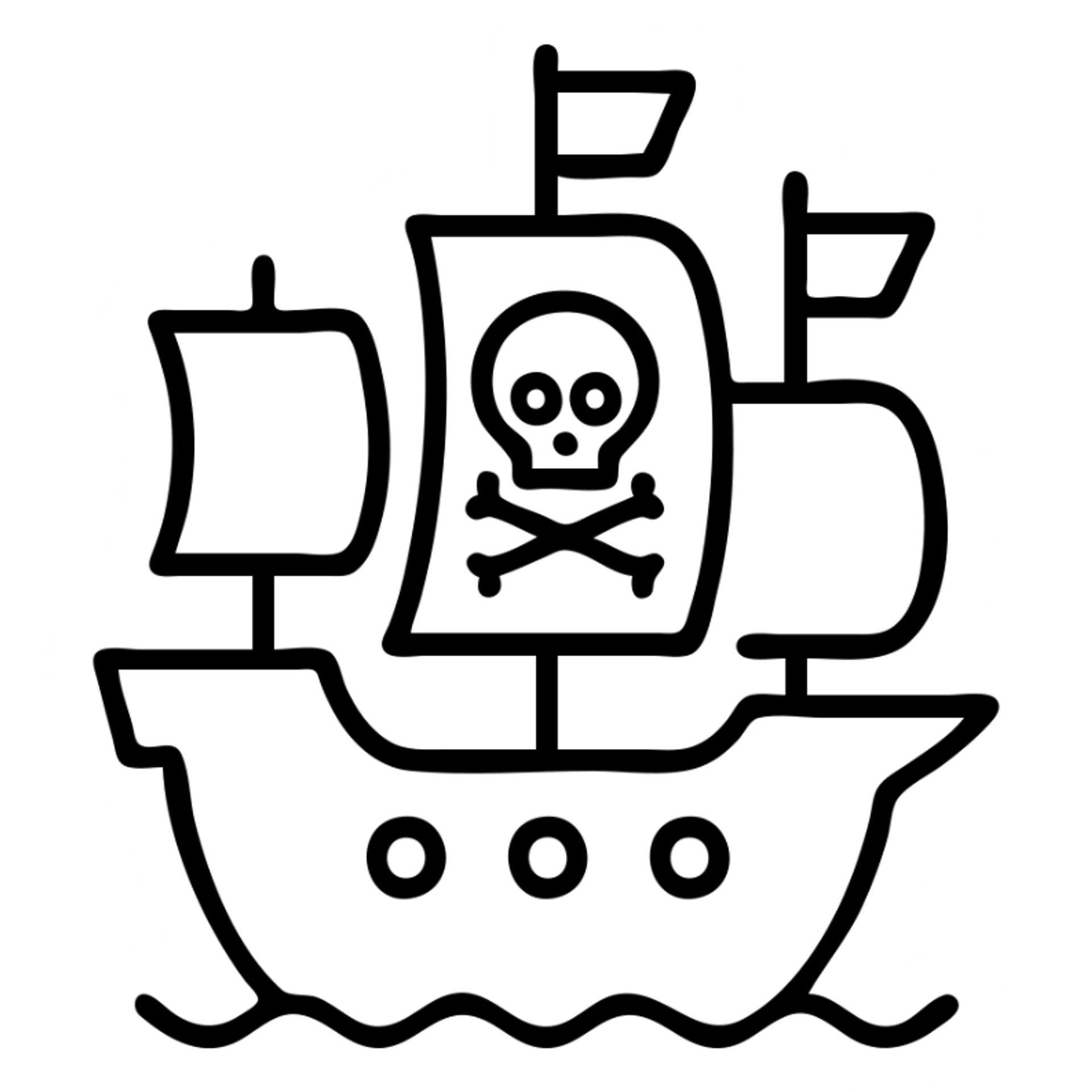 pirate ship sticker