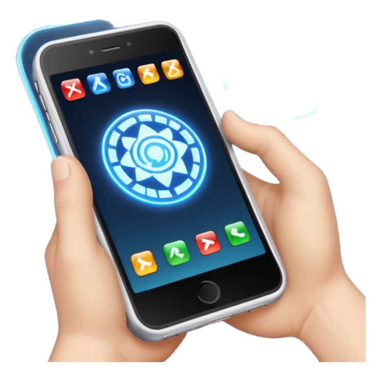 a phone showing the game weaver being played on it  sticker