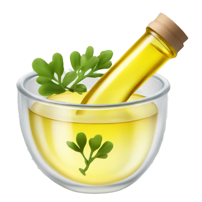 canola oil in a clear bowl sticker