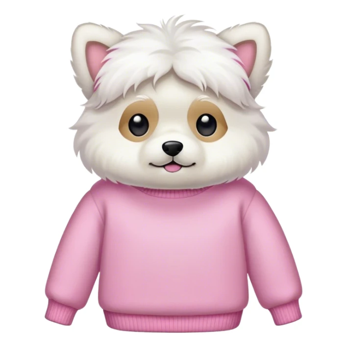 Maltipu in a pink sweater sticker