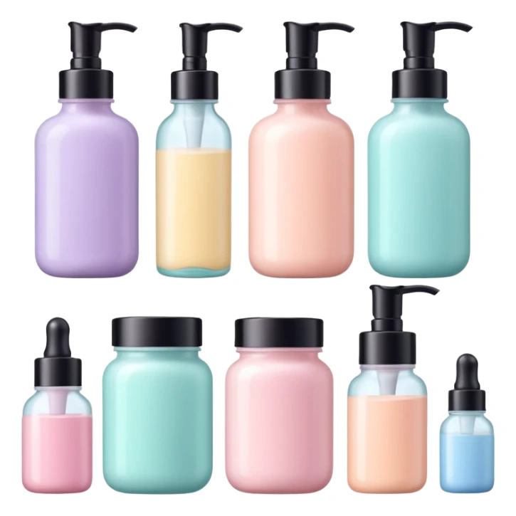 cute pastel colors skin care sticker