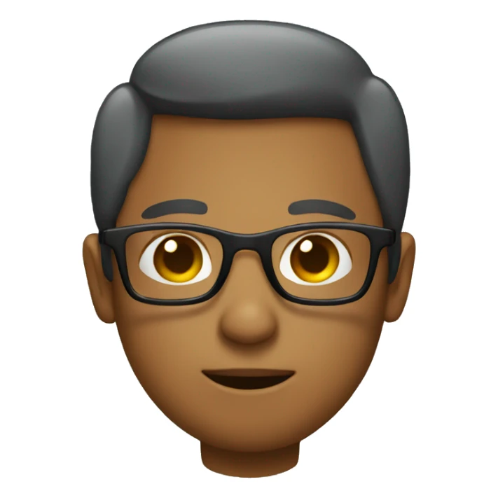 A person with cute glasses sticker