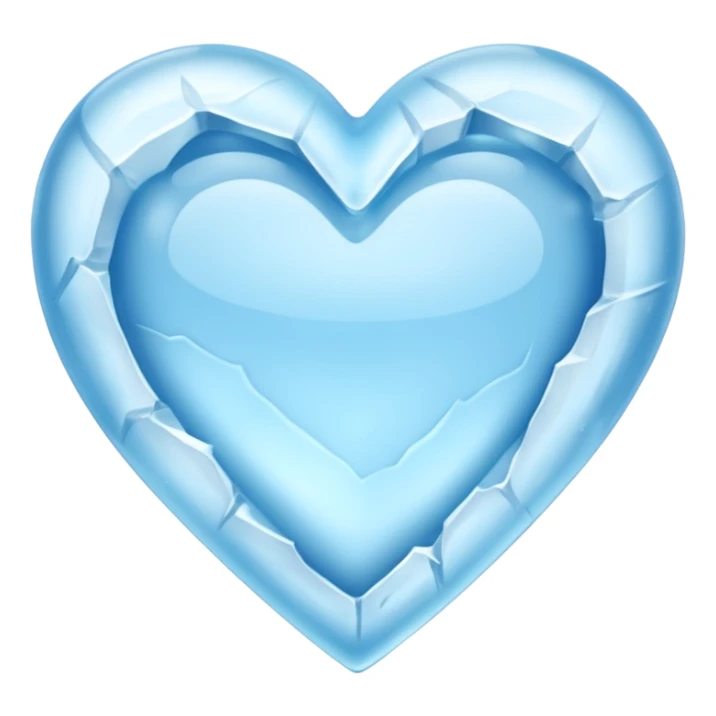 a ice blue heart carved from a glacier sticker