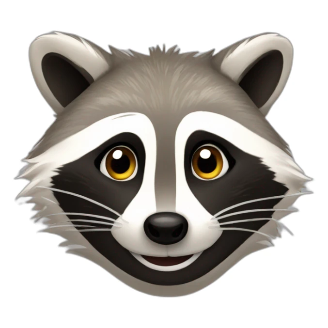 Raccoon winking sticker