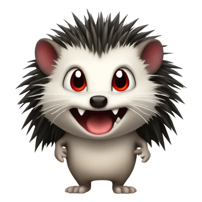 Vampire hedgehog sticker
