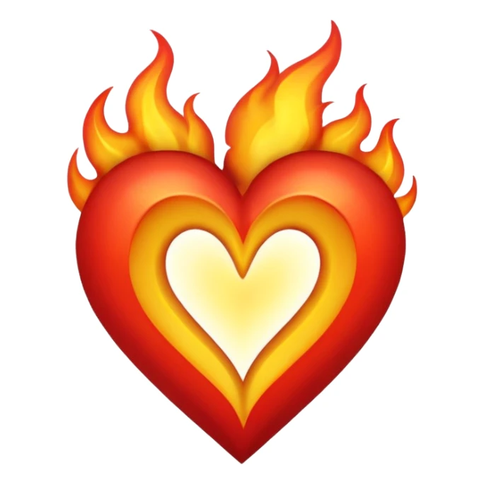 Make flaming hearts in all colours but heart would be separate nature sticker