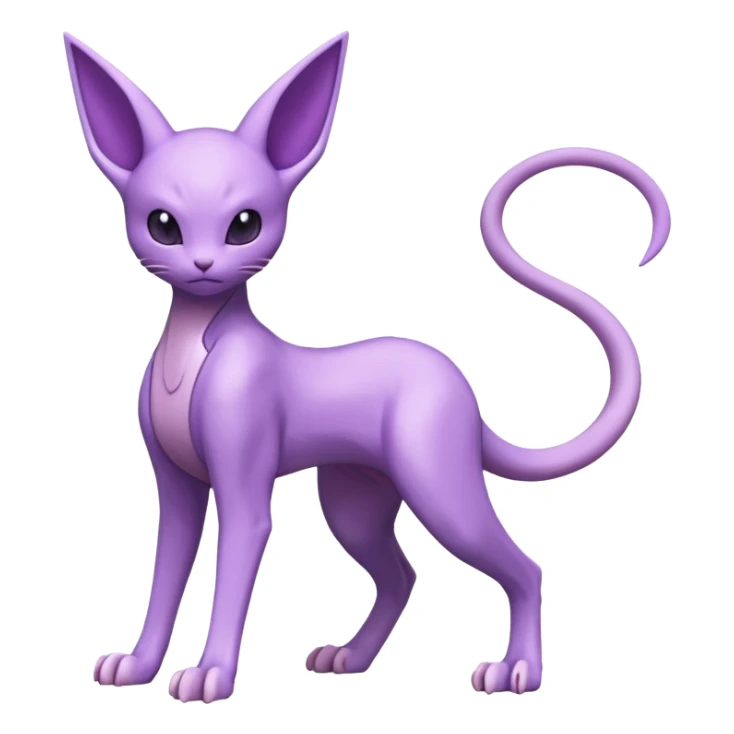 Mewtwo-Espeon-Fakémon-hybrid-creature (full body)  sticker
