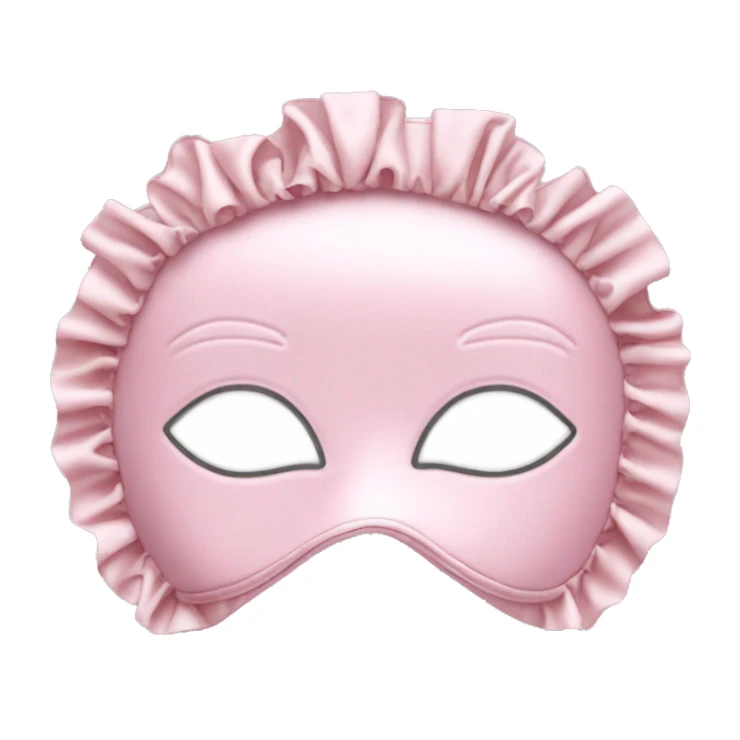 Light pink Frilly satin sleep mask no eyes sticker