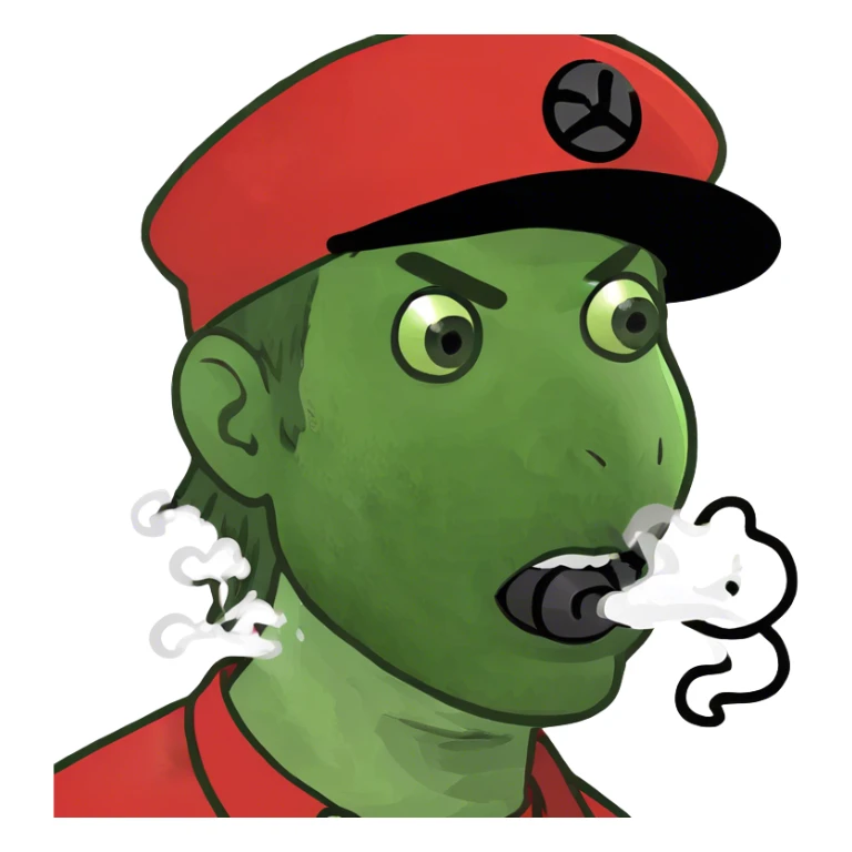 Really angry person with steam coming out mouth sticker