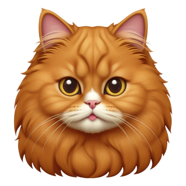 cinematic-adorable-big-eyed-fluffy-solid ginger-persian-cat-portrait-emoji,-head-tilted-playfully-with-a-sweet-expression,-fluffy-solid ginger-fur,-simplified-yet-irresistibly-cute-features-with-large,-expression, solid ginger cat sticker