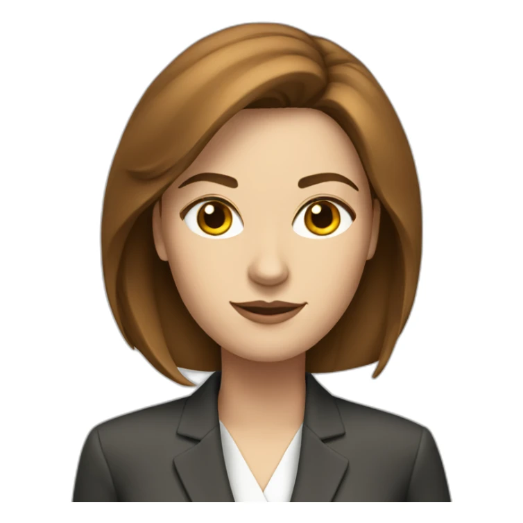 white woman executive with brown hair sticker
