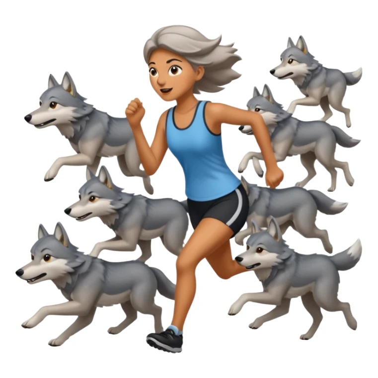 Woman who runs with a pack of wolves  sticker