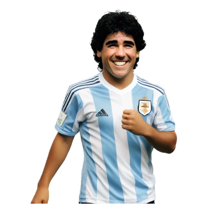 maradona argentina young smile sticker