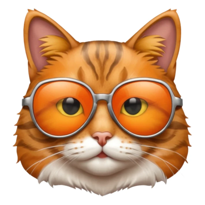 Cat wearing sunglasses sticker