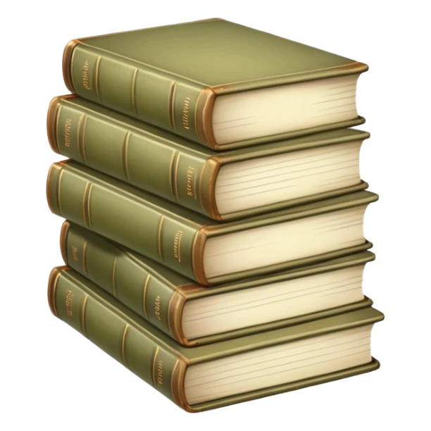 stack of pale olive books, aesthetics  sticker