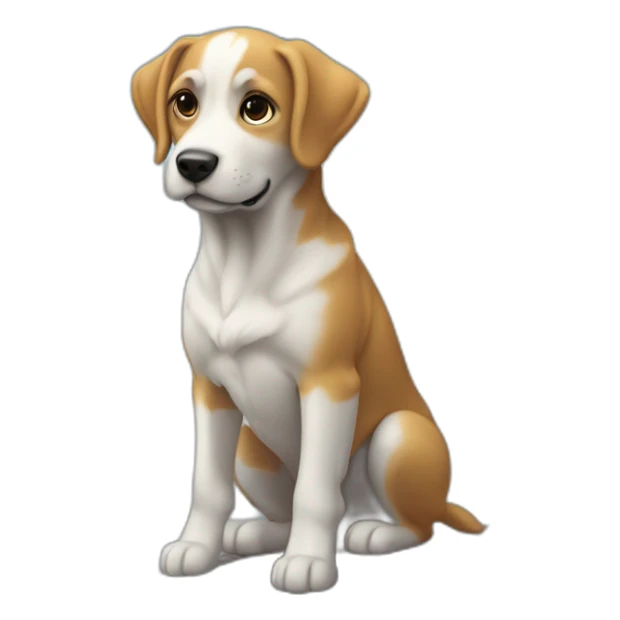 Un chien sur une montagne sticker
