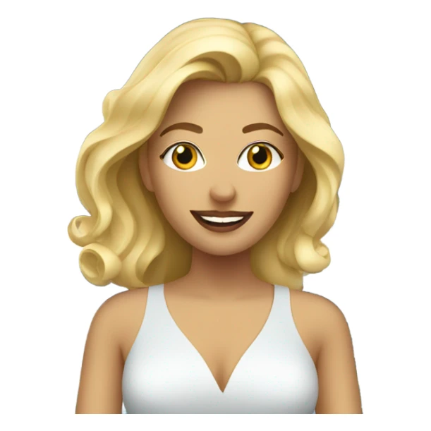 Blonde woman on cruise ship sticker