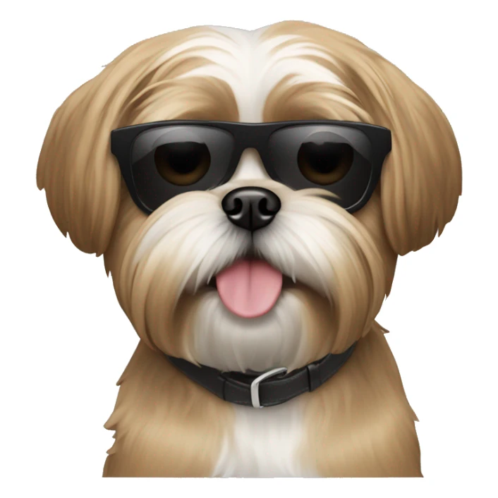 Tan Shih Tzu with dark sunglasses sticker