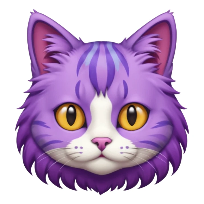 purple haired cat sticker