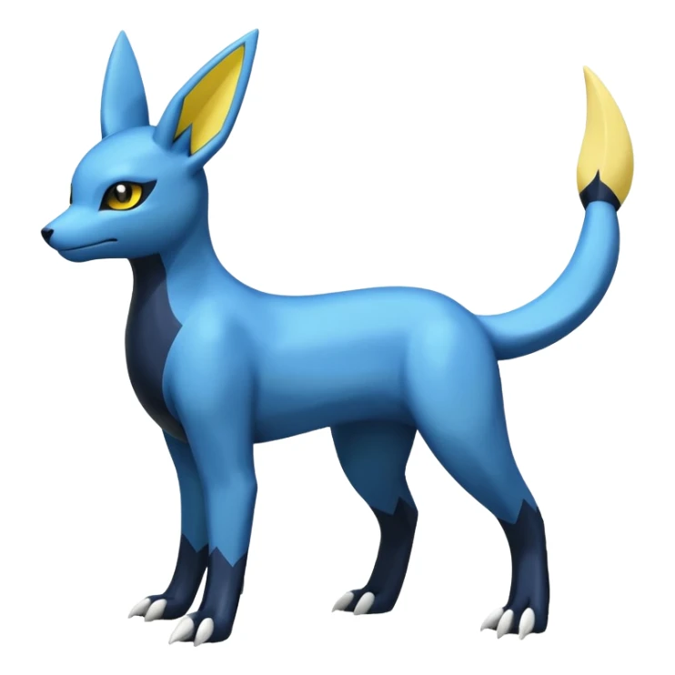 Manectric-Electrike-Lugia-Umbreon-Fakémon-hybrid-creature (full body), 4 legs sticker