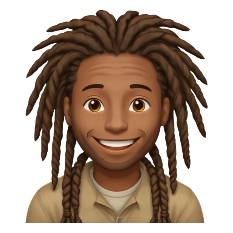 A black guy with dreads trying not to laugh sticker