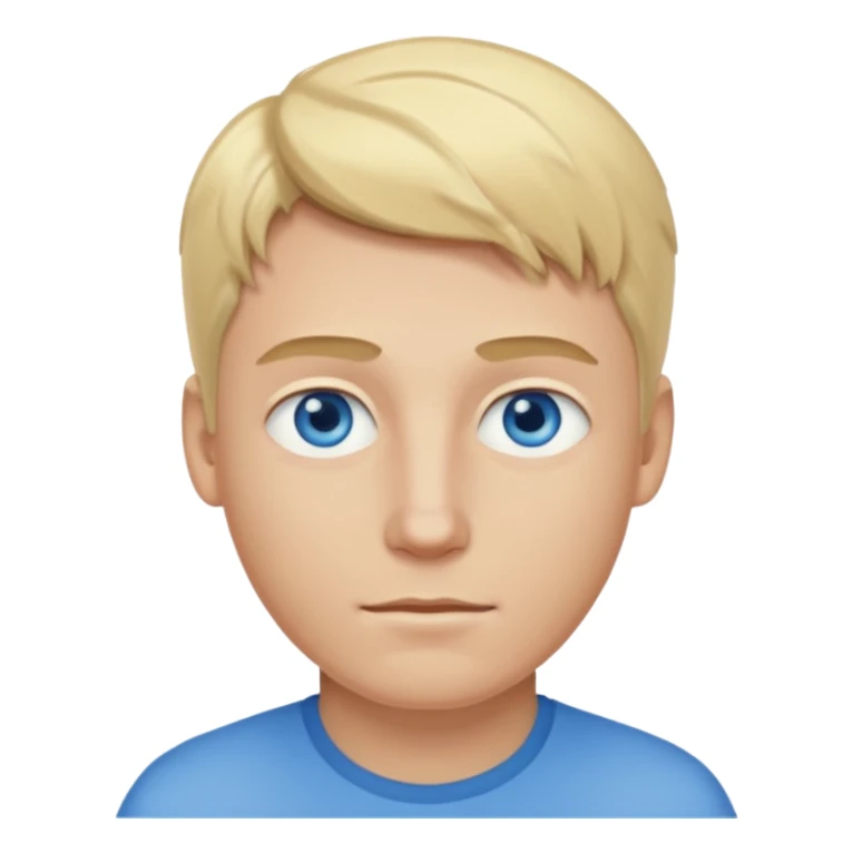 White guy with blue eyes and blonde hair sticker