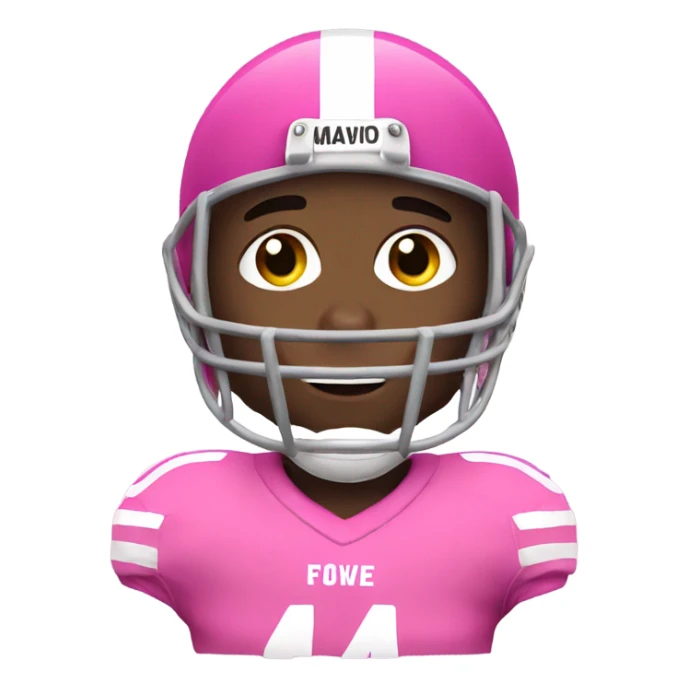 football player in pink sticker