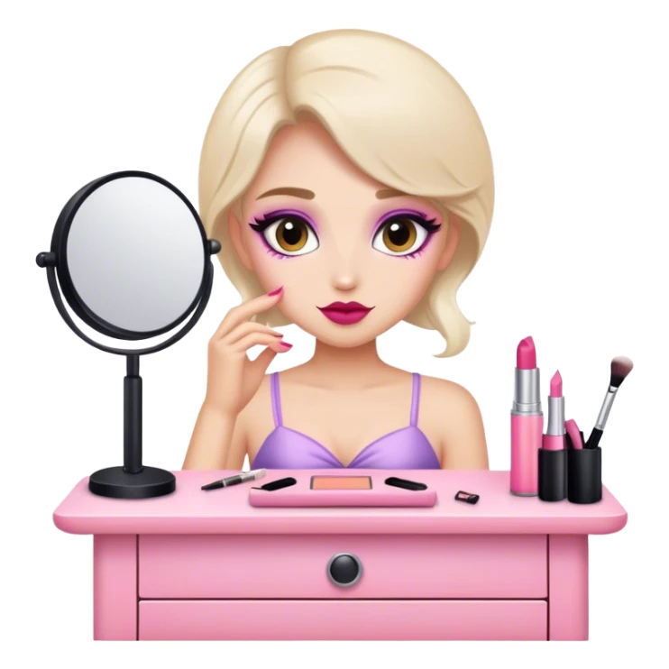Girly make up desk sticker