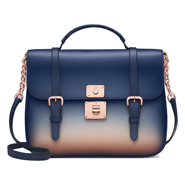 Realistic copper to Navy blue ombre kate spade satchel purse.  sticker