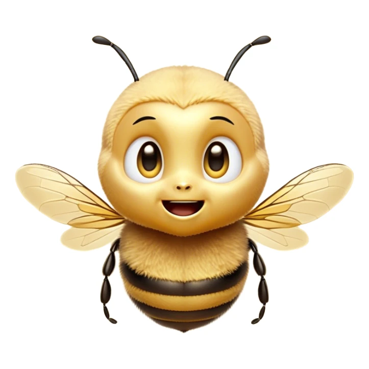 Cinematic Cheeky Bee Portrait Emoji, Head tilted dramatically with an exaggeratedly shocked expression, featuring a small, fuzzy body with wide, comically expressive eyes full of playful disbelief and animated, fluttering wings, Simplified yet hilariously expressive features, highly detailed, glowing with a slightly sassy golden glow, high shine, dramatic yet playful, stylized with an air of cheeky honey mischief, soft glowing outline, capturing the essence of a meme-worthy bee that looks ready to buzz its way into viral fame! sticker