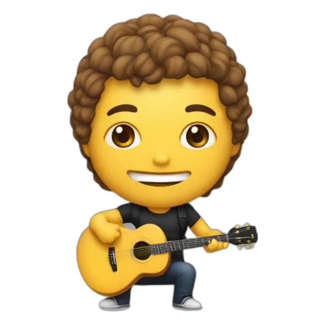 Guitarrista con taza sticker