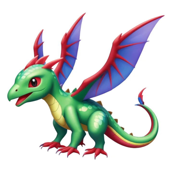 Shiny Cute Adorable Aerodactyl-Flygon-Archeops-Hybrid-Creature with pattern-markings sticker