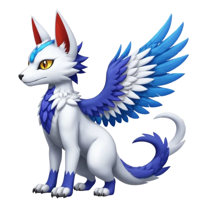Gatomon-Pteromon-Sergal-fusion sticker
