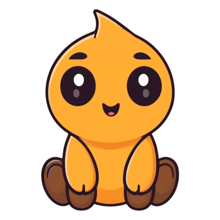 cute poop with big eyes sticker