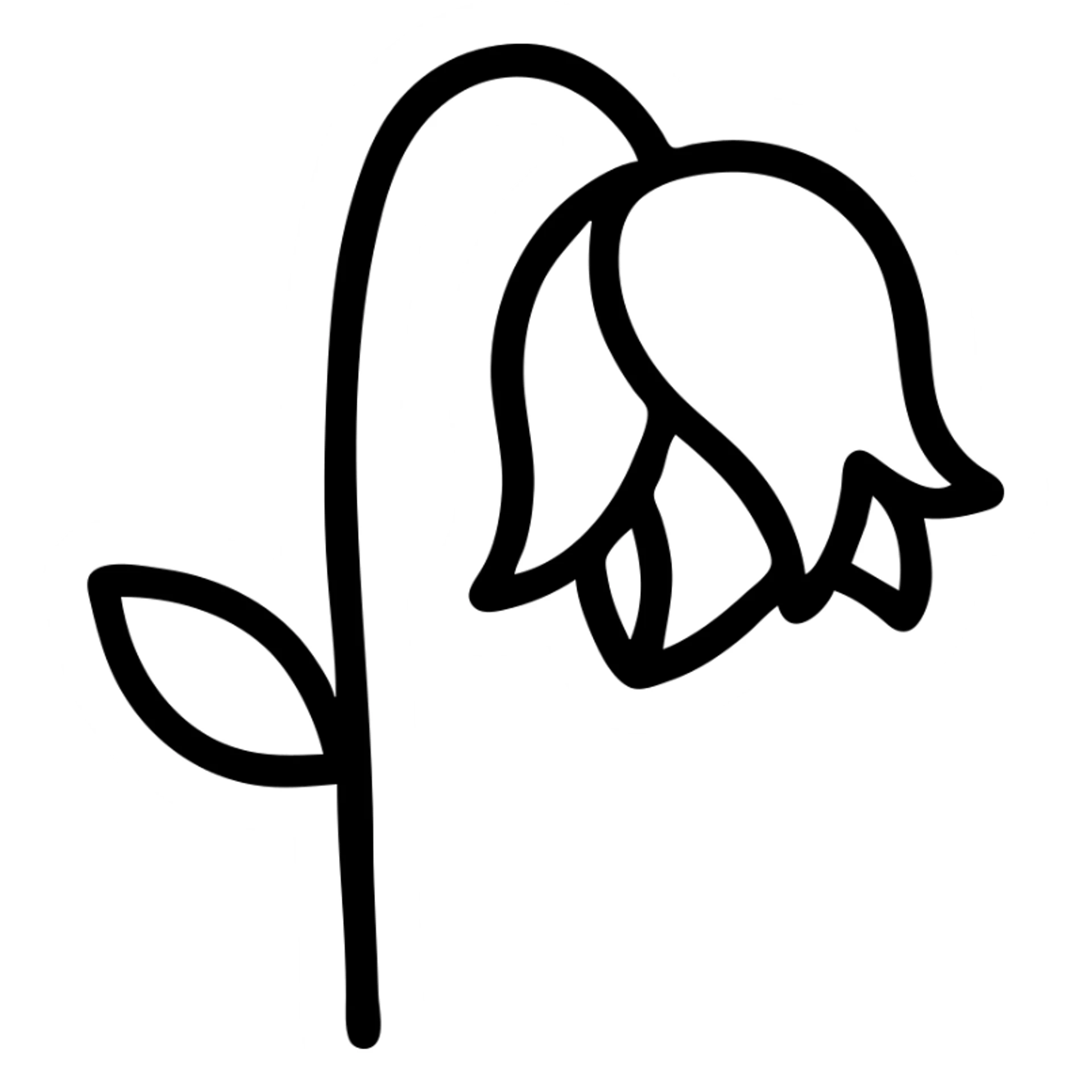 Wilted rose flower with drooping petals sticker