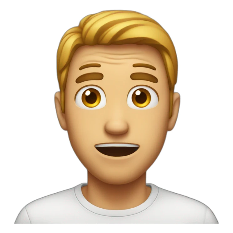 man suprised and heart appearing in his eyes sticker