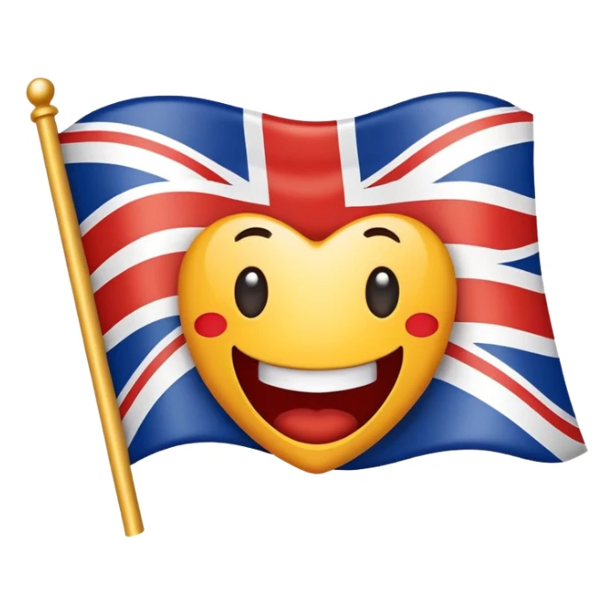 The UK flag in a cute way sticker