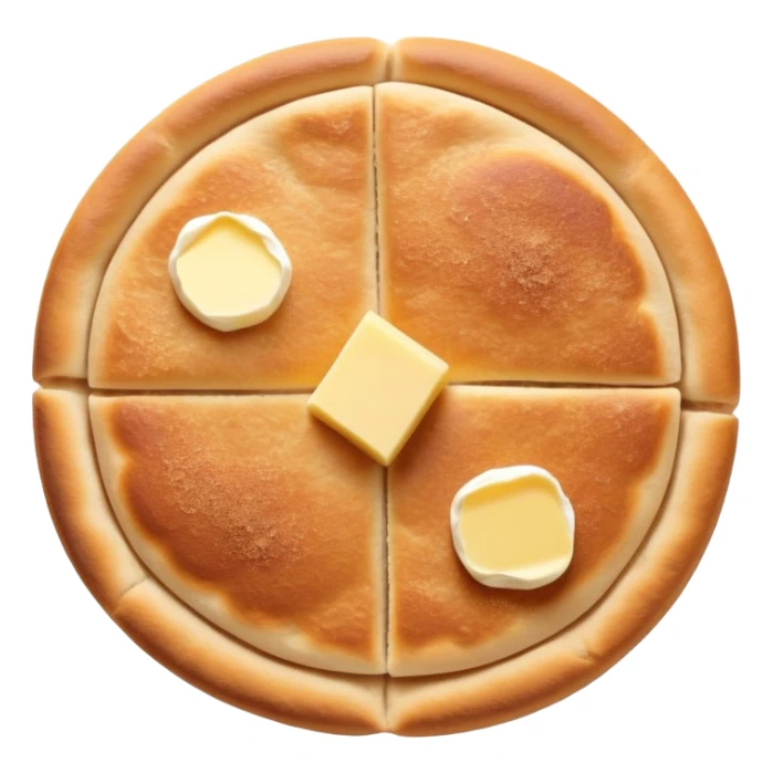 traditional norwegian sweet flat bread with cinnamon and sugar and butter sticker