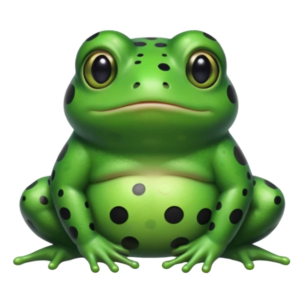 simple fat kawaii frog whole body, Use “dot eyes” and “solid black circles” together. for the eyes sticker