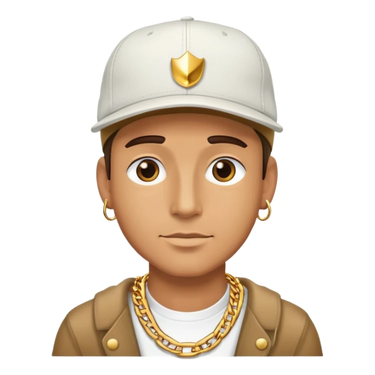 cool man with a cap and gold chain sticker