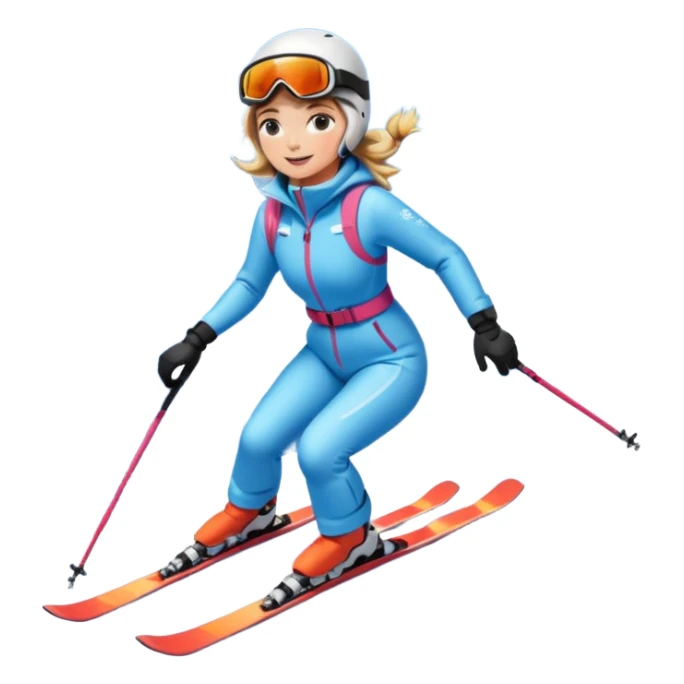 Woman Skiing, Matterhorn sticker