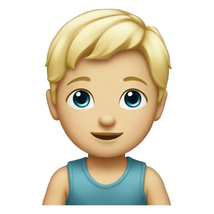 Blond Baby boy and baby girl sticker