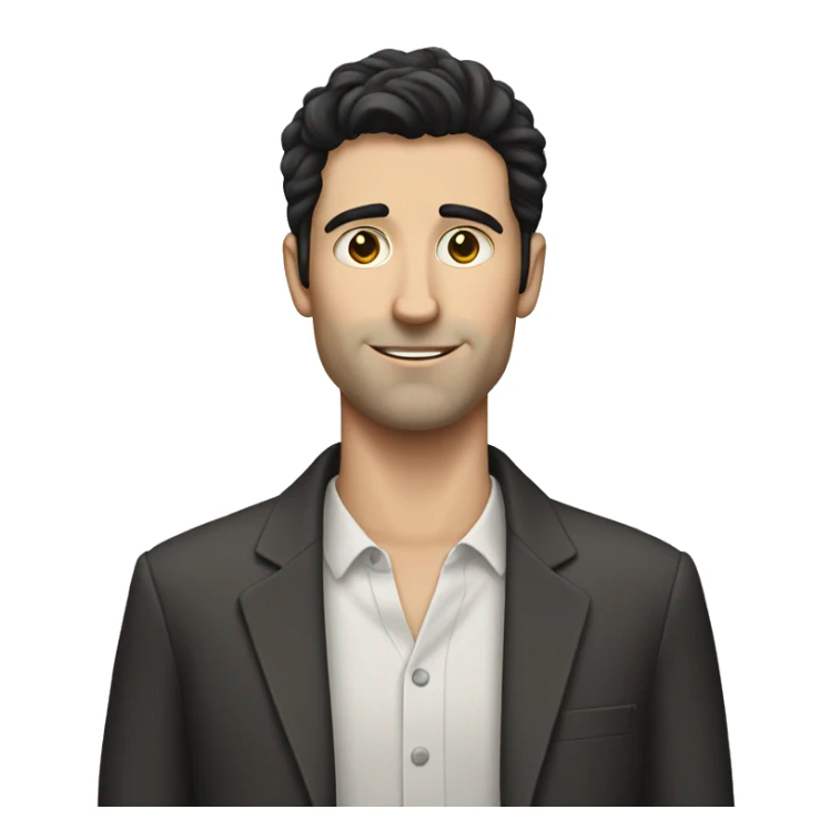 Tall white guy with dark hair sticker