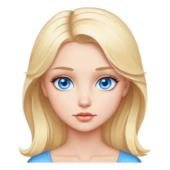 blonde girl with blue eyes sultry pose sfw sticker