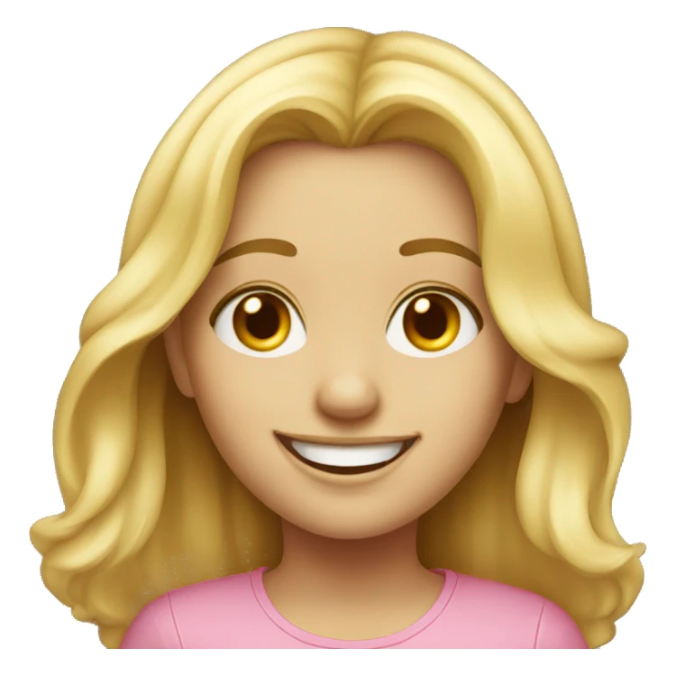 smiling blonde girl portrait sticker