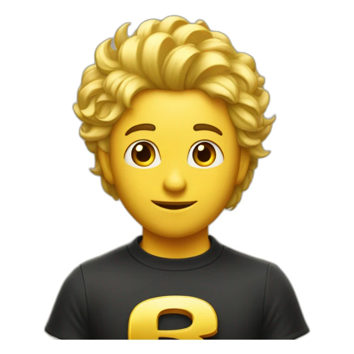 Letra R con una corona dorada sticker