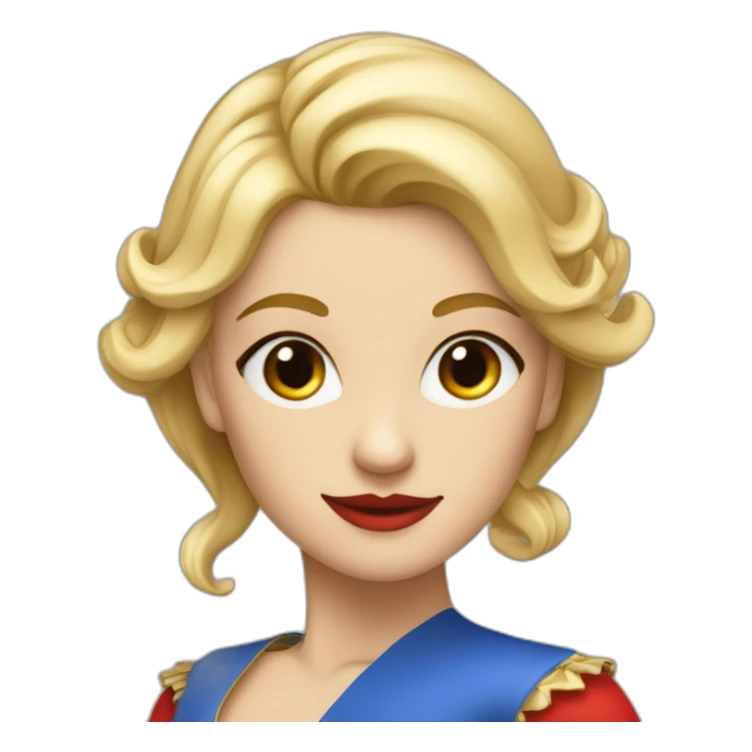 Une danseuse blonde aux yeux bleus en tenue rouge sticker