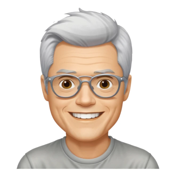 Johnny Knoxville with silver hair sticker